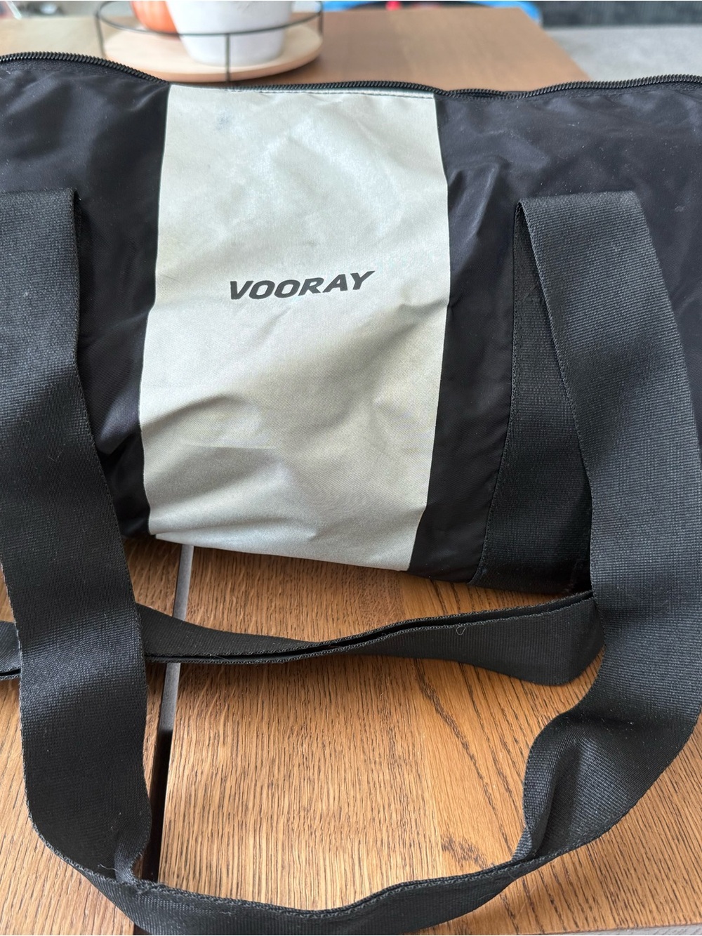 Iconic VOORAY Black and Silver duffle bag